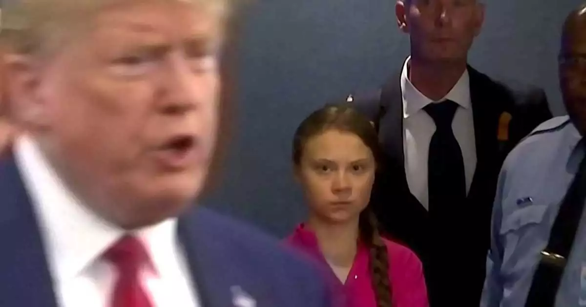 ഡൊണാള്ഡ് ട്രംപിനെ രൂക്ഷമായി നോക്കി ഗ്രേറ്റ തുന്ബെര്ഗ്; വൈറലായി വീഡിയോ