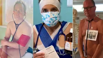 വേണ്ടത്ര സുരക്ഷാ കിറ്റുകള്‍ ഇല്ല: നഗ്നരായി ജോലി ചെയ്ത് ഡോക്ടര്‍മാരുടെ പ്രതിഷേധം