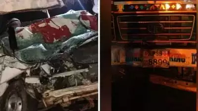 അമ്പലപ്പുഴ ദേശീയപാതയില്‍ കാറും ലോറിയും കൂട്ടിയിടിച്ചു; അഞ്ച് മരണം