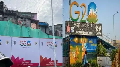വിദേശ രാഷ്ട്രത്തലവന്‍മാര്‍ക്ക് മുന്നില്‍ മേനി നടിക്കാന്‍ വീണ്ടും ചേരികള്‍ മറച്ച് മോദി സര്‍ക്കാര്‍; ജി 20യ്ക്ക് മുന്നോടിയായി തലസ്ഥാനത്തെ പ്രധാന വേദിയ്ക്ക് അരികിലെ കുടിലുകൾ പൊളിച്ചു മാറ്റി