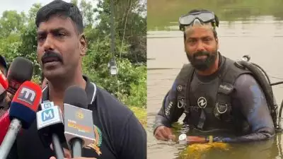 'ഇന്ന് സ്വന്തം റിസ്കിൽ പുഴയിലിറങ്ങും'; ഇന്നലെ സ്റ്റേ വയറിനൊപ്പം തടിക്കഷ്ണങ്ങൾ പുഴയ്ക്കടിയിൽ കണ്ടെത്തിയെന്ന് ഈശ്വർ മാൽപെ