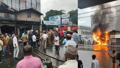 കോഴിക്കോട് മുതലക്കുളത്ത് ചായക്കടയില്‍ വൻ തീപിടുത്തം; ആറ് രണ്ട് കടകൾ പൂർണമായും കത്തി നശിച്ചു, ഒരാൾക്ക് പരിക്ക്