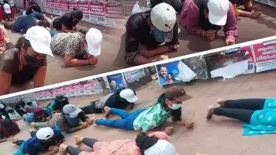 സെക്രട്ടേറിയറ്റിന് മുന്നിലെ നടപ്പാതയിൽ കൈമുട്ടിലിഴഞ്ഞ് വനിത സിപിഒ റാങ്ക് ഹോൾഡേഴ്സിന്റെ പ്രതിഷേധം; നോക്കുകുത്തിയായി സർക്കാർ, സമരം കൂടുതൽ ശക്തമാക്കും