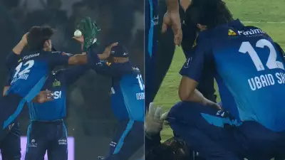 PSL 2025: നാൻ അടിച്ചാ താങ്ക മാട്ടേ...വിക്കറ്റ് ആഘോഷത്തിനിടെ സഹതാരത്തെ ഇടിച്ചുവീഴ്ത്തി പാകിസ്ഥാൻ ബോളർ; നിലത്തുവീണ് കീപ്പർ; വീഡിയോ കാണാം