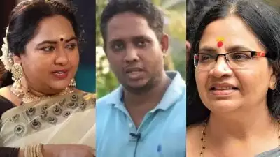 സ്ത്രീത്വത്തെ അപമാനിക്കുന്നു; സന്തോഷ് വര്‍ക്കിക്കെതിരെ പരാതിയുമായി ഉഷ ഹസീനയും ഭാഗ്യലക്ഷ്മിയും