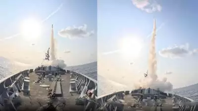 പാക്കിസ്ഥാന് മുന്നറിയിപ്പുമായി ഇന്ത്യ; ഐഎൻഎസ് സൂറത്തിൽ നിന്നും മിസൈൽ പരീക്ഷണം നടത്തി