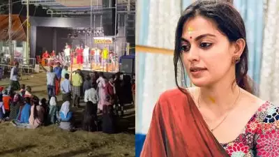 ഇതൊന്നും ഇവിടെ പറ്റില്ല, വീട്ടില്‍ പോയി ആഘോഷിച്ചാല്‍ മതി.., ഉത്സവത്തിനിടെ ഗുണ്ടായിസം; മറുപടിയുമായി അനുശ്രീ
