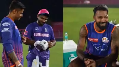 RR VS MI: ഇതൊക്കെ എങ്ങനെ സാധിക്കുന്നു ഹാർദിക്, നിന്റെ ഗ്ലൗസിലെ വജ്രം പോലെ ഒന്ന്...സഞ്ജുവും മുംബൈ താരങ്ങളും ഉൾപ്പെട്ട വീഡിയോ ഏറ്റെടുത്ത് സോഷ്യൽ മീഡിയ