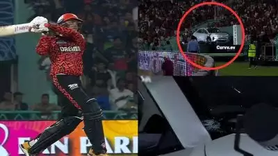 RCB VS SRH: അഭിഷേകിന് കാറിനോട് വല്ല ദേഷ്യവുമുണ്ടോ? പുത്തന്‍ ഇവിയുടെ ചില്ല് പൊട്ടിച്ച് താരം, സിക്‌സടിച്ചത് ഈ ബോളറുടെ പന്തില്‍