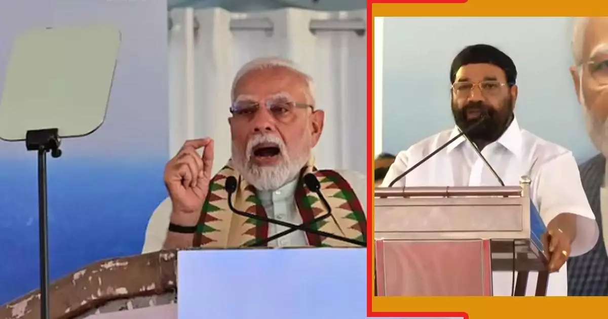 അദാനിയെ പുകഴ്‌ത്തി വി.എൻ വാസവൻ; ഒരു കമ്യൂണിസ്റ്റ് സർക്കാർ സ്വകാര്യ മേഖലയെ ചേർത്തുപിടിക്കുന്നതിൽ അതിയായ സന്തോഷമുണ്ടെന്ന് മോദി