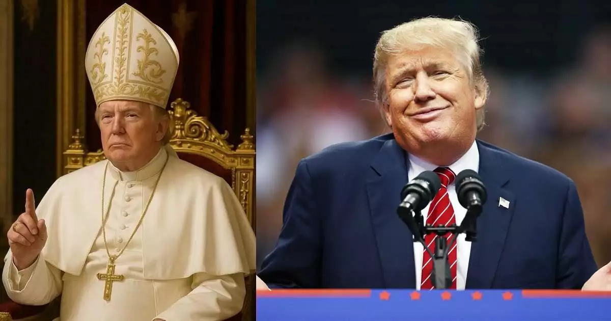 'തനിക്ക് വോട്ട് ചെയ്തതോർത്ത് പശ്ചാത്തപിക്കുന്നു'; പോപ്പിന്റെ വേഷം ധരിച്ച ചിത്രം സമൂഹ മാധ്യമങ്ങളിൽ പങ്കുവെച്ച് ട്രംപ്, മാർപ്പാപ്പയെ പരിഹസിക്കുന്നുവെന്ന് ആരോപണം