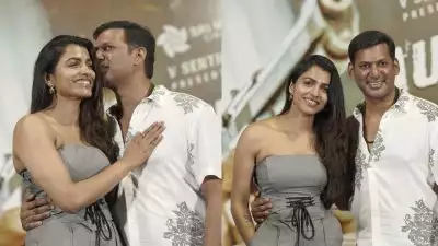 'ഇനി അഭ്യൂഹങ്ങളില്ല, വിവാഹത്തിനൊരുങ്ങി വിശാലും സായ് ധൻഷികയും'; വെളിപ്പെടുത്തൽ ട്രെയ്‌ലർ ലോഞ്ചിൽ