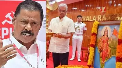 രാജ്ഭവനിലെ ഭാരതാംബ വിവാദത്തില്‍ സിപിഎം നിലപാട് ഉറച്ചതെന്ന് എം വി ഗോവിന്ദന്‍; 'പൊതു ഇടത്തില്‍ വര്‍ഗീയത പ്രചരിപ്പിക്കുന്നതിനുവേണ്ടി ഉപയോഗിക്കുന്ന ഒരു അടയാളവും ഔദ്യോഗിക അടയാളംപോലെ ഉപയോഗിക്കാന്‍ പാടില്ല'