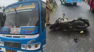 കുഴിയിൽ വീഴാതിരിക്കാൻ സ്കൂട്ടര്‍ വെട്ടിച്ചു; തൃശൂരിൽ സ്വകാര്യ ബസിനടിയിൽപ്പെട്ട് യുവാവിന് ദാരുണാന്ത്യം