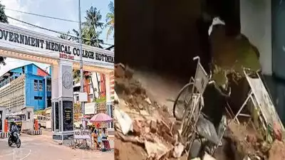 കോട്ടയം മെഡിക്കൽ കോളേജിലെ കെട്ടിടം പൊളിഞ്ഞ് വീണു; തകർന്ന് വീണത് പതിനാലാം വാർഡ്