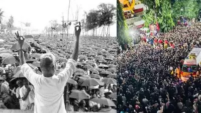 'ഇല്ല ഇല്ല മരിക്കുന്നില്ല, ജീവിക്കുന്നു ഞങ്ങളിലൂടെ'; വിപ്ലവസൂര്യന് വിട ചൊല്ലാന്‍ തലസ്ഥാനത്ത് ജനപ്രവാഹം
