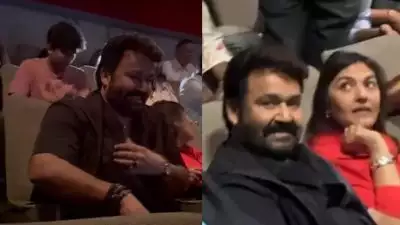 'ഹൃദയപൂർവ്വം' കാണാൻ കുടുംബസമേതം അമേരിക്കയിലെ തിയേറ്ററിലെത്തി മോഹൻലാൽ; സൂപ്പർതാരത്തെ വരവേറ്റ് ആരാധകർ