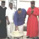 കന്യാസ്ത്രീകളുടെ മോചനത്തിന് നന്ദി; ബിജെപി ഓഫീസില്‍ കേക്കുമായി ക്രൈസ്തവ നേതാക്കള്‍