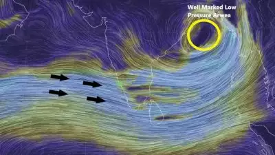 ബംഗാൾ ഉൾക്കടലിൽ ന്യൂനമർദ്ദം, 24 മണിക്കൂറിൽ തീവ്ര ന്യൂനമർദ്ദമായി മാറും; കനത്ത മഴയ്ക്ക് സാധ്യത