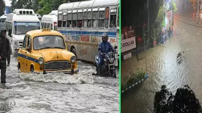 കനത്ത മഴയില്‍ മുങ്ങി കൊല്‍ക്കത്ത, 5 മരണം; ഗതാഗത സ്തംഭനത്തില്‍ വലഞ്ഞു നഗരം; ട്രെയിന്‍, മെട്രോ സര്‍വീസുകള്‍ നിര്‍ത്തിവച്ചു