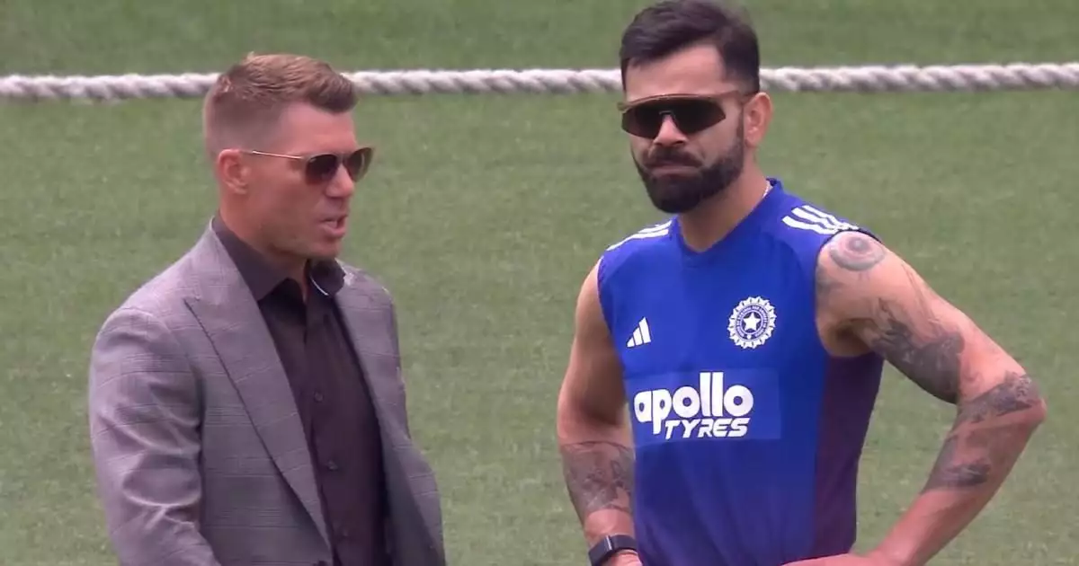 'സൂപ്പർ ഫിറ്റ്, 50 വയസ്സ് വരെ കളിക്കാൻ കഴിയും'; 2027 ലോകകപ്പിന് ശേഷവും കോഹ്ലിയോട് കളിക്കണമെന്ന് ആവശ്യപ്പെട്ട് വാർണർ