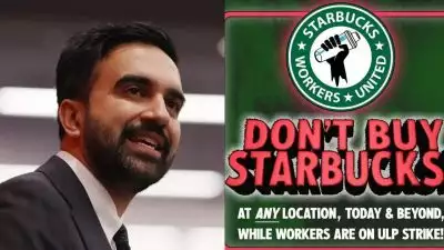 'തൊഴിലാളികള്‍ സമരം ചെയ്യുമ്പോള്‍ ഞാന്‍ സ്റ്റാര്‍ബക്സില്‍നിന്ന് യാതൊന്നും വാങ്ങില്ല'; സ്റ്റാര്‍ബക്സിനെതിരേ രാജ്യവ്യാപക ബഹിഷ്‌കരണ ആഹ്വാനവുമായി മംദാനി