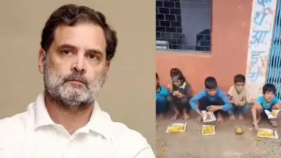 'ഹൃദയം തകർന്നു, ബിജെപി ഭരണത്തിനിടെ കുട്ടികളുടെ പ്ലേറ്റുകൾ പോലും മോഷ്ടിക്കപ്പെട്ടു'; മധ്യപ്രദേശില്‍ കുട്ടികൾക്ക് ഉച്ചഭക്ഷണം പേപ്പറിൽ നൽകിയ സംഭവത്തിൽ രാഹുൽ ഗാന്ധി