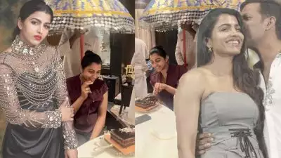 പിന്നില്‍ മുത്തുക്കുട, മുന്നില്‍ ചോക്ലേറ്റ് കേക്ക്; സായ് ധന്‍ഷികയ്ക്ക് വിശാലിന്റെ സര്‍പ്രൈസ്, വീഡിയോ