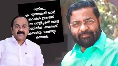'ചുണയുണ്ടെങ്കിൽ തെളിവുകൾ ഹാജരാക്ക്'; വിഡി സതീശനെ വെല്ലുവിളിച്ച് കടകംപള്ളി സുരേന്ദ്രൻ