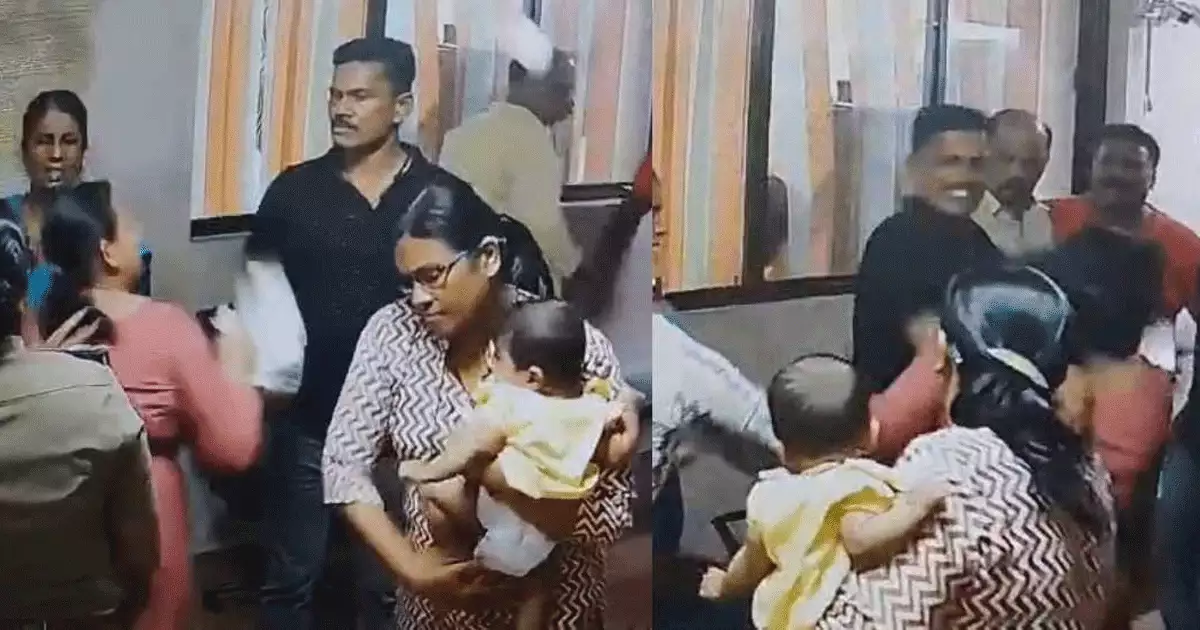 ഗർഭിണിയായ യുവതിയുടെ മുഖത്തടിച്ച് സിഐ; ഭർത്താവിനെ കസ്റ്റഡിയിൽ എടുത്തതിന് പിന്നാലെയായിരുന്നു സംഭവം