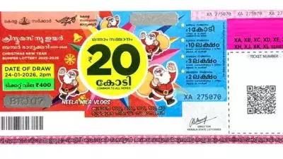 ക്രിസ്മസ് - ന്യൂ ഇയര്‍ ബംപര്‍ ഫലം പ്രഖ്യാപിച്ചു; കോട്ടയത്ത് വിറ്റ ടിക്കറ്റിന് 20 കോടി ഒന്നാം സമ്മാനം
