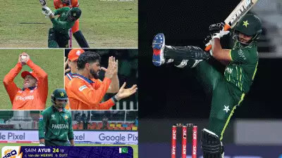 T20 WORLD CUP: നോ ലുക്ക് ഷോട്ടിന് ശ്രമിച്ചു, അവസാനം നോ ലുക്ക് ഔട്ട് ആയി മടങ്ങി; സായീം അയൂബിന് സോഷ്യൽ മീഡിയയിൽ ട്രോൾ മഴ