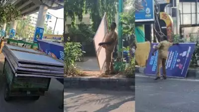 കൊച്ചിയിൽ പ്രധാനമന്ത്രി പങ്കെടുക്കുന്ന വികസന പദ്ധതികളുടെ ഫ്ലക്സ് ബോർഡുകൾ എടുത്തുമാറ്റി കൊച്ചി കോർപ്പറേഷൻ; നടപടി ഹൈക്കോടതി ഉത്തരവ് പ്രകാരം