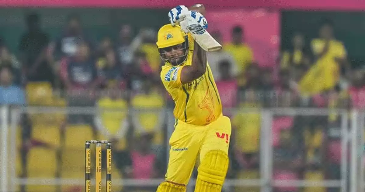 ചെന്നൈക്ക് വേണ്ടിയുള്ള ആദ്യ മത്സരത്തിൽ തന്നെ ഫ്ലോപ്പ്; സഞ്ജുവിന് നിരാശയോടെ തുടക്കം