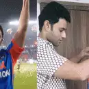 'ഒരു മകന്റെ ഏറ്റവും വലിയ സ്വപ്നം'; പിതാവിന് ജേഴ്സിയും മെഡലും നൽകി ആദരിച്ച് ശിവം ദുബെ