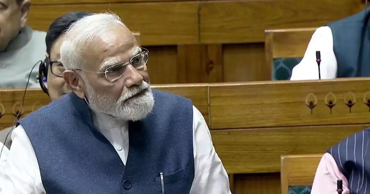 വനിതാ സംവരണ വിഷയത്തിന് രാഷ്ട്രീയ നിറം നൽകേണ്ടതില്ല; സ്വന്തം സ്ഥാനം നഷ്ടപ്പെടുമോയെന്ന ഭയമാണ് എല്ലാവർക്കും : ലോക്സഭയിൽ പ്രധാനമന്ത്രി