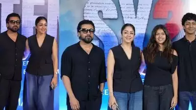 പ്രായത്തെ തോൽപ്പിച്ച് ജ്യോതിക; പുതിയ സിനിമയുടെ പ്രൊമോഷനിൽ തിളങ്ങി സൂര്യയും കുടുംബവും