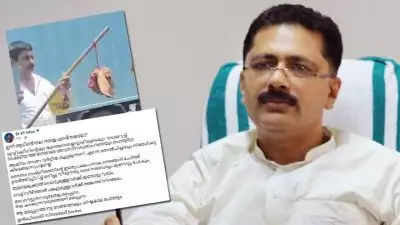 ഇന്ന് ആടിൻ്റെ തല! നാളെ എൻ്റെ തലയോ? തലയെടുക്കാൻ ധൈര്യമുള്ളവർക്ക് മുമ്പോട്ടു വരാം; ഫേസ്ബുക്ക് പോസ്റ്റുമായി കെ ടി ജലീൽ