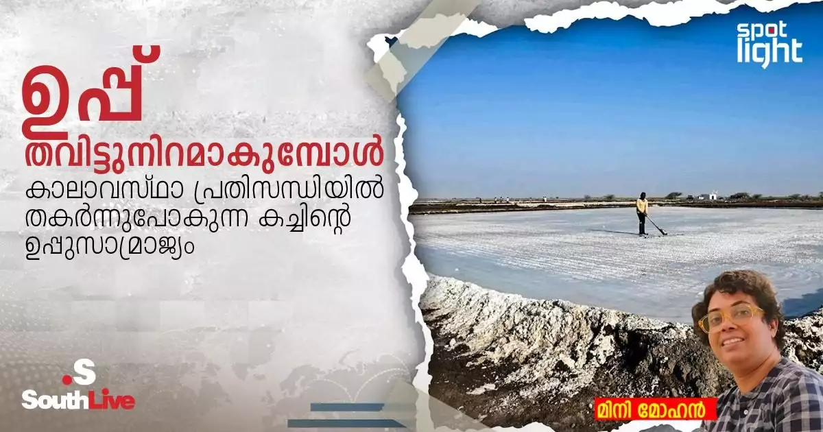ഉപ്പ് തവിട്ടുനിറമാകുമ്പോൾ, കാലാവസ്ഥാ പ്രതിസന്ധിയിൽ തകർന്നുപോകുന്ന കച്ചിന്റെ ഉപ്പുസാമ്രാജ്യം