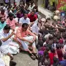 'കേന്ദ്രസേനയ്ക്ക് നേരെ കുപ്പികളും കല്ലും എറിഞ്ഞ് പ്രവര്‍ത്തകര്‍'; പിണറായി വിജയന്‍റെ തിരുവനന്തപുരത്തെ വീടിന് മുന്നില്‍ വന്‍ സംഘര്‍ഷം
