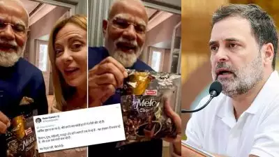 'തലയ്ക്ക് മുകളിൽ സാമ്പത്തിക പ്രതിസന്ധിയുടെ കാർമേഘങ്ങൾ ഉരുണ്ടുകൂടുമ്പോൾ, പ്രധാനമന്ത്രി ഇറ്റലിയിൽ മിഠായി വിതരണം ചെയ്യുന്ന തിരക്കിലാണ്'; വിമർശിച്ച് രാഹുൽ ഗാന്ധി