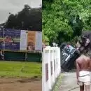 തൃശ്ശൂരിൽ ആന ഇടഞ്ഞു, വാഹനങ്ങളും വീടുകളുടെ ഗേറ്റുകളും തകർത്തു; പട്ടിയെ കണ്ട് പേടിച്ചോടിയതെന്ന് പാപ്പാൻ