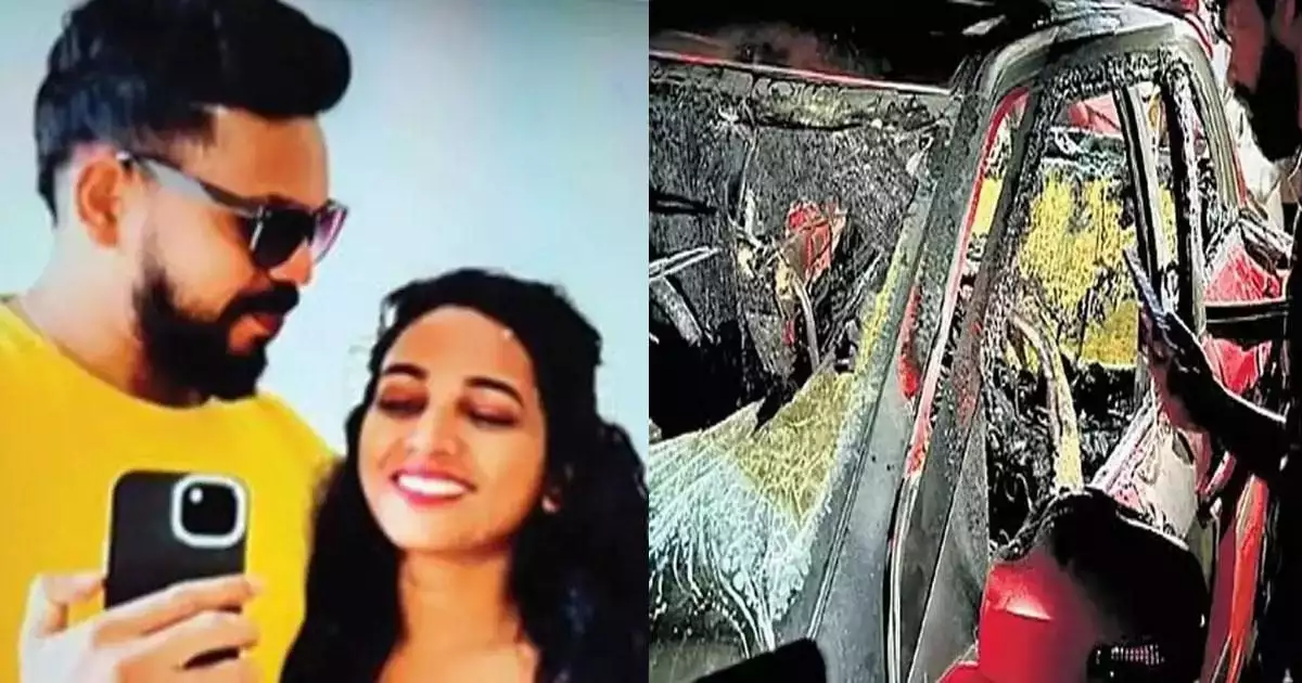 കാറിന് തീപിടിച്ച് ഗർഭിണി മരിച്ച സംഭവം; പെട്രോളുമായി യുവതി പോകുന്നതിന്റെ ദൃശ്യങ്ങൾ പൊലീസിന്; തീപിടിത്തം ആസൂത്രിതമെന്ന് കണ്ടെത്തൽ