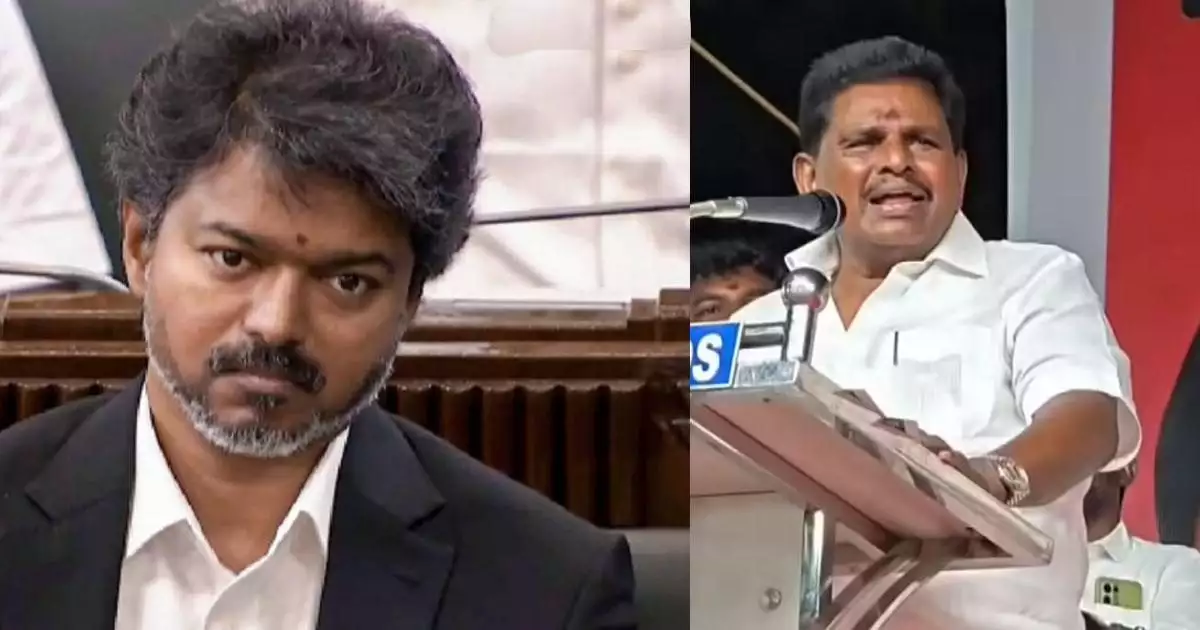 'നിങ്ങൾ മുഖ്യമന്ത്രിയായി സത്യപ്രതിജ്ഞ ചെയ്തപ്പോൾ ഭാര്യയും മക്കളും പങ്കെടുത്തോ?'; വിജയ്യെ കടന്നാക്രമിച്ച് ഡിഎംകെ എംഎൽഎ