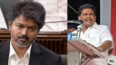 'നിങ്ങൾ മുഖ്യമന്ത്രിയായി സത്യപ്രതിജ്ഞ ചെയ്തപ്പോൾ ഭാര്യയും മക്കളും പങ്കെടുത്തോ?'; വിജയ്‌യെ കടന്നാക്രമിച്ച് ഡിഎംകെ എംഎൽഎ