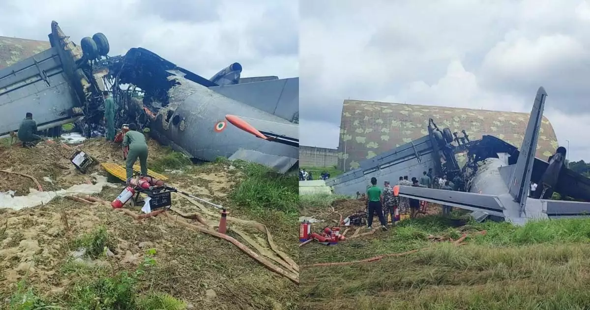 ലാൻഡിംഗിന് ശേഷം നിയന്ത്രണം നഷ്ടപ്പെട്ടു, പിന്നാലെ തീപടർന്നു; അസമിൽ യുദ്ധ വിമാനത്തിന് തീപിടിച്ച് അഞ്ച് പേർക്ക് വീരമൃത്യു