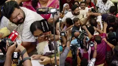 സുഗതനെ പുറത്താക്കണമെന്നാവശ്യപ്പെട്ട് പ്രതിഷേധം; തിരുവനന്തപുരം കോര്‍പ്പറേഷനില്‍ ബിജെപി-യുഡിഎഫ് അംഗങ്ങള്‍ തമ്മിൽ കയ്യാങ്കളി