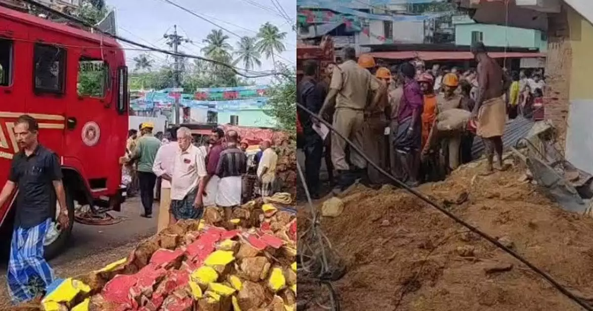 കൊട്ടാരക്കര നീലേശ്വരത്ത് നിയന്ത്രണം വിട്ട ടിപ്പർ ലോറി ബസ് സ്റ്റോപ്പിലേക്ക് മറിഞ്ഞു; മൂന്ന് മരണം , രക്ഷാപ്രവർത്തനം തുടരുന്നു