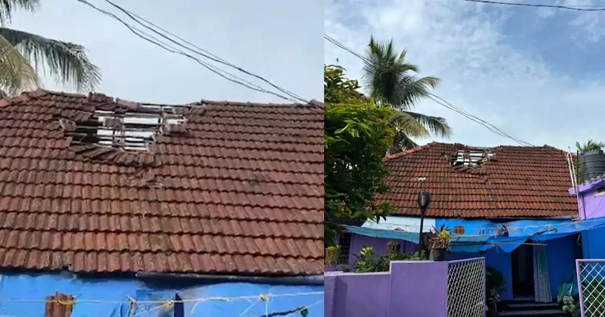 നെടുമ്പാശ്ശേരിയില് വിമാനം താഴ്ന്ന് പറന്ന് വീടിന്റെ മേല്ക്കൂര തകര്ന്നു; ഒരാള്ക്ക് പരിക്ക്